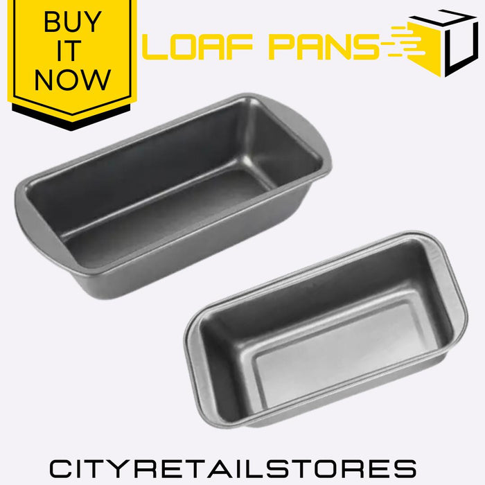 2lb/1lb Loaf Pan Non-Stick Baking Tin 18.5cm/21cm Durable Steel - Chef Aid