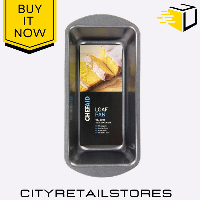 2lb/1lb Loaf Pan Non-Stick Baking Tin 18.5cm/21cm Durable Steel - Chef Aid