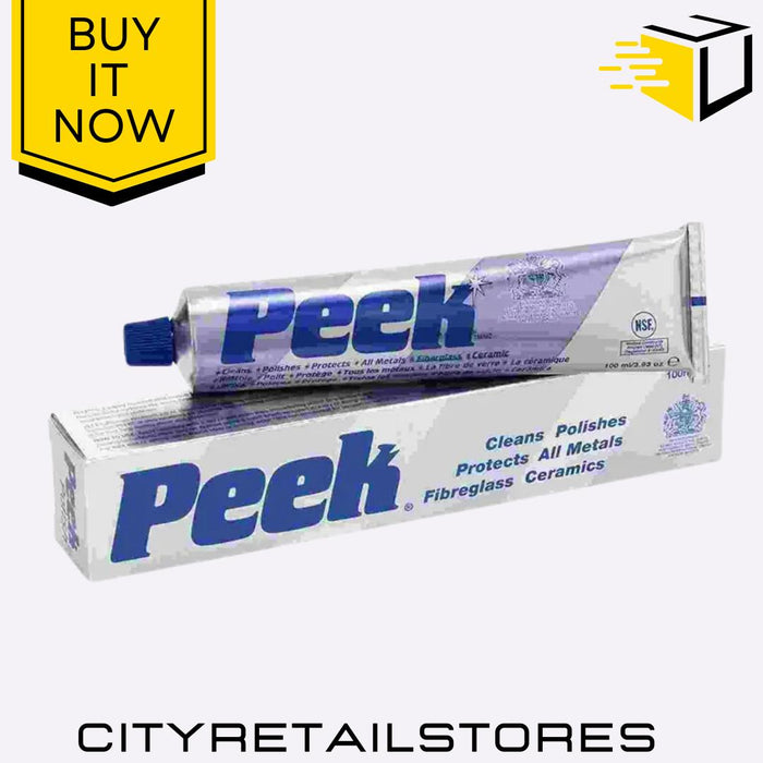 Cream Multi Purpose Metal Polish Cleaner Shine Brass Copper Chrome 100ml - Peek