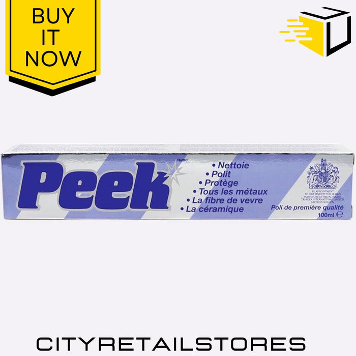 Cream Multi Purpose Metal Polish Cleaner Shine Brass Copper Chrome 100ml - Peek