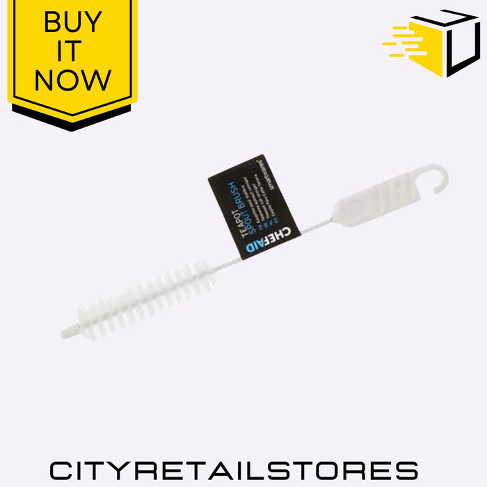 Teapot Spout Brush with Plastic Handle Easy to Use & Clean Spouts Chef Aid