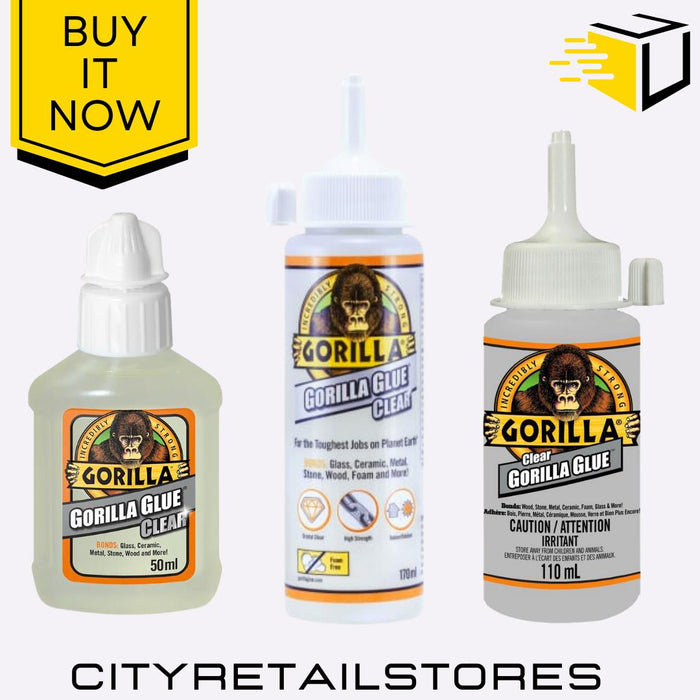 Gorilla Glue Clear Strong All-Purpose Adhesive Waterproof Bond 50ml 110ml 170ml