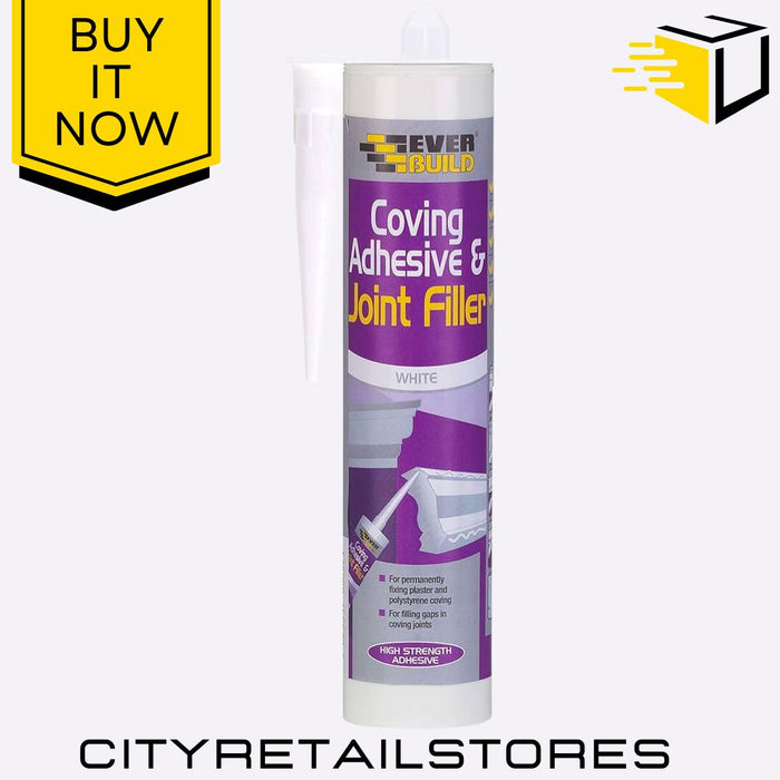 Coving Adhesive & Joint Filler Strong Bond for Mouldings, Ceil 290ml Everbuild