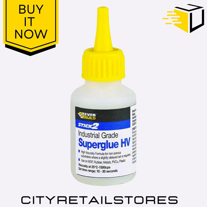 20g 50g Superglue Industrial General Use GP & High Viscosity Adhesive Everbuild