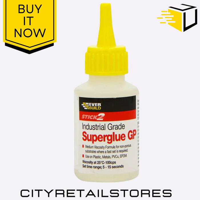 20g 50g Superglue Industrial General Use GP & High Viscosity Adhesive Everbuild