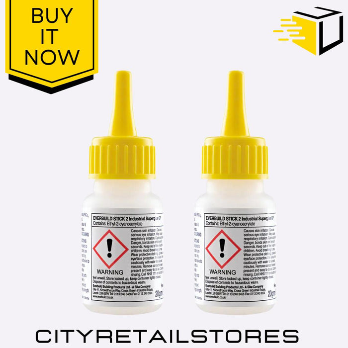 20g 50g Superglue Industrial General Use GP & High Viscosity Adhesive Everbuild