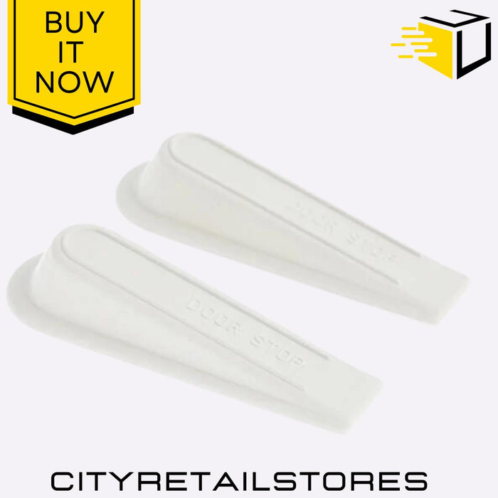 Rubber Door Wedges Durable Non-Slip Heavy Duty Door Stopper Pack of 2 Apollo