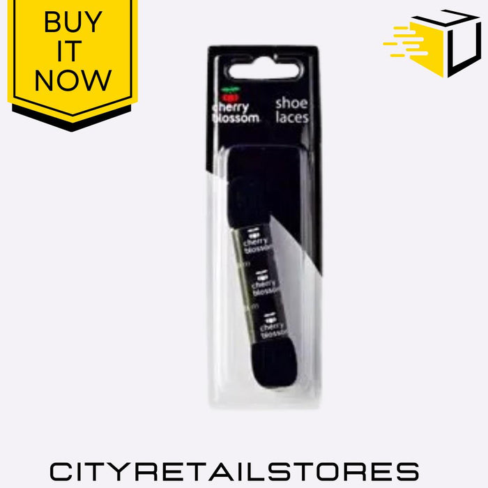 Flat Round Shoe Laces Black, Brown, White Durable & Stylish Cherry Blossom