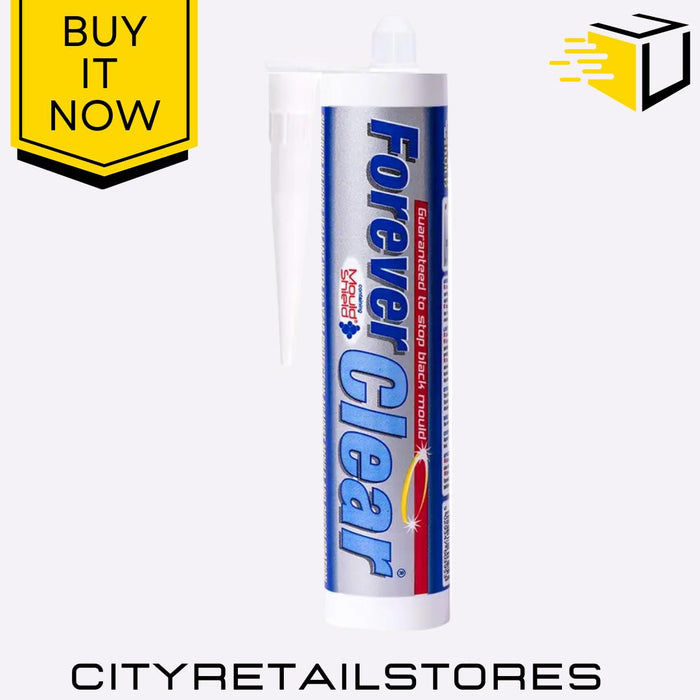 Everbuild Forever Sealant Anti-Mould Waterproof Kitchen Bath White/Clear 295ml