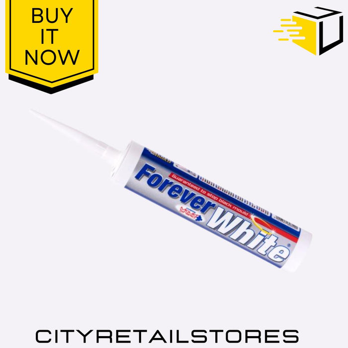 Everbuild Forever Sealant Anti-Mould Waterproof Kitchen Bath White/Clear 295ml