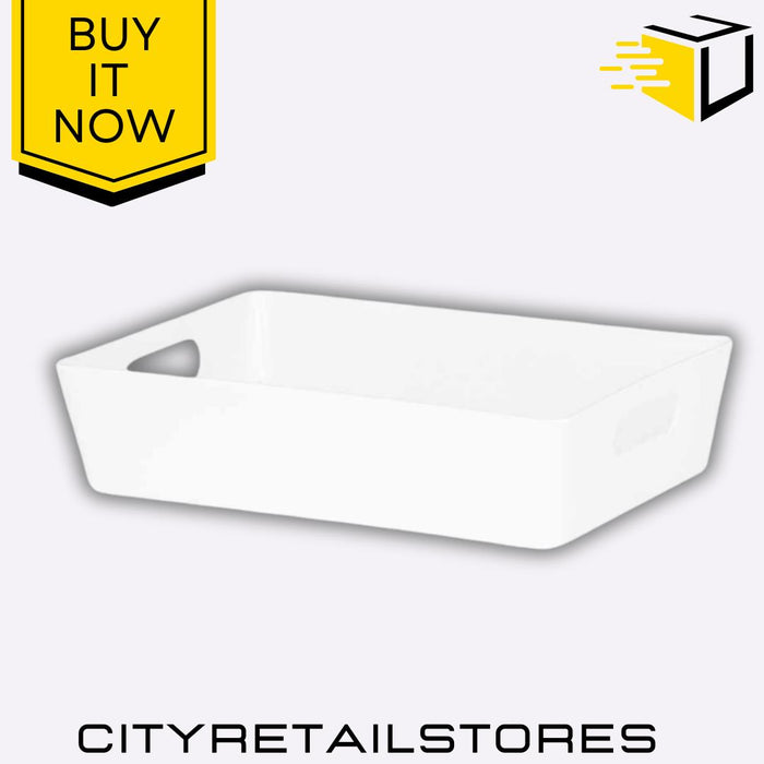 Wham Studio Basket 4.01 Rectangular Ice White Stylish Storage Solution