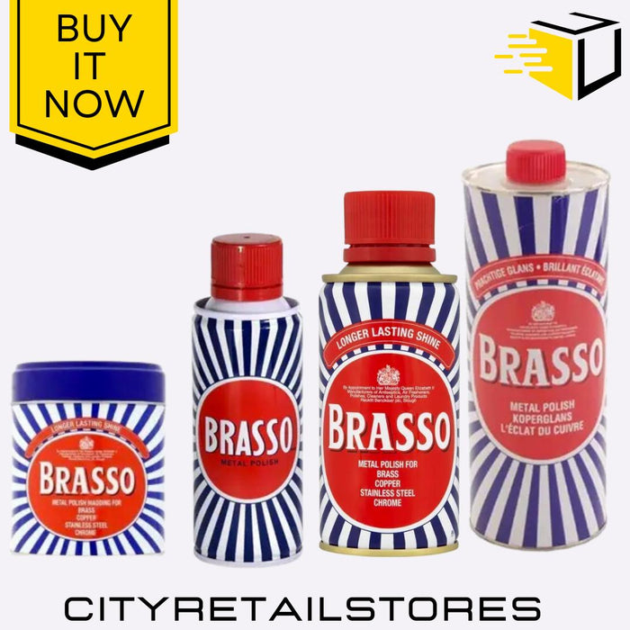 Metal Polish Brasso Multi Purpose Wadding Shine & Clean Metal Surfaces