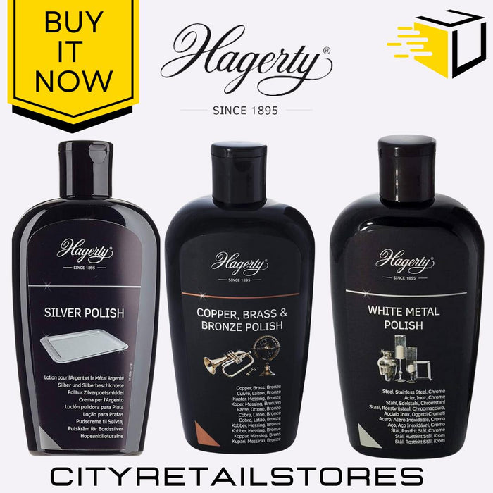 Metal Polish For Silver, White Metal, Copper, Brass & Bronze Clean 250ml Hagerty