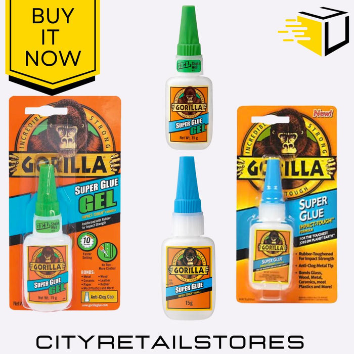 Glue Super Glue Impact Tough Fast Dry Strong Adhesive Glue/Gel 15g Gorilla