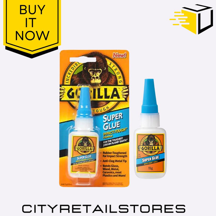 Glue Super Glue Impact Tough Fast Dry Strong Adhesive Glue/Gel 15g Gorilla