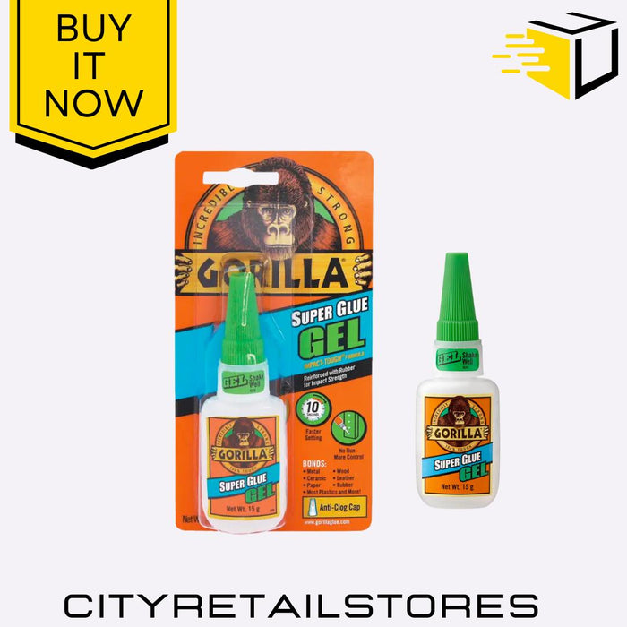 Glue Super Glue Impact Tough Fast Dry Strong Adhesive Glue/Gel 15g Gorilla