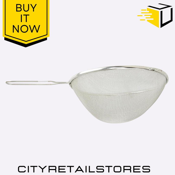 Strainer Sieve Tin 25cm Stainless Steel Fine Mesh Durable Kitchen Tool Apollo