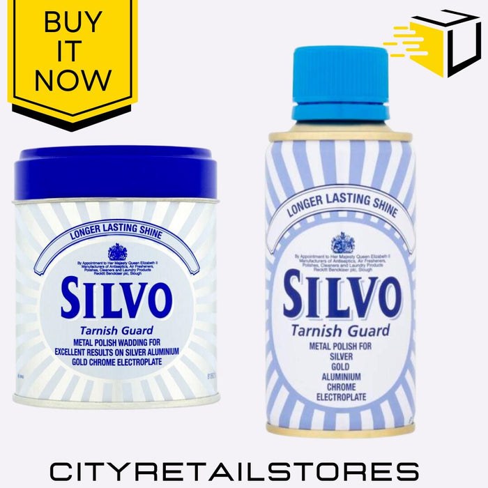 Multi Purpose Tarnish Guard Polish Wadding For Metal & Silver 175ml/75g Silvo