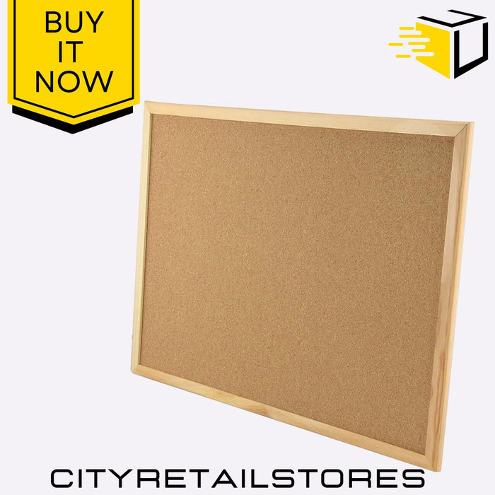 Cork Memo Board 40cm x 30cm Stylish & Practical Notice Pin Board Apollo