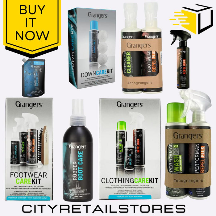 Footwear & Clothing Care Kits Wash, Cleaner, Repel, Down Hiking Camping Grangers