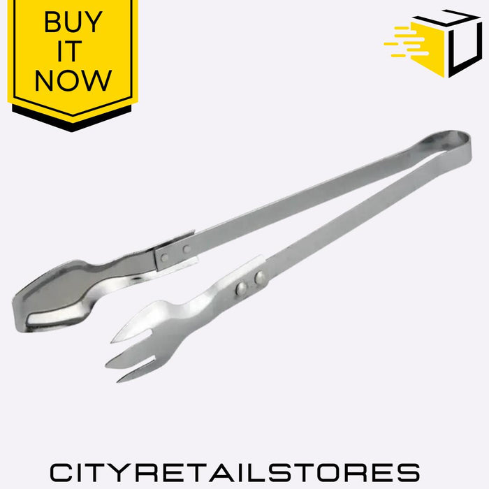 Carter Stainless Steel Metal Tongs Durable Heat Resistant Kitchen Utensil Apollo