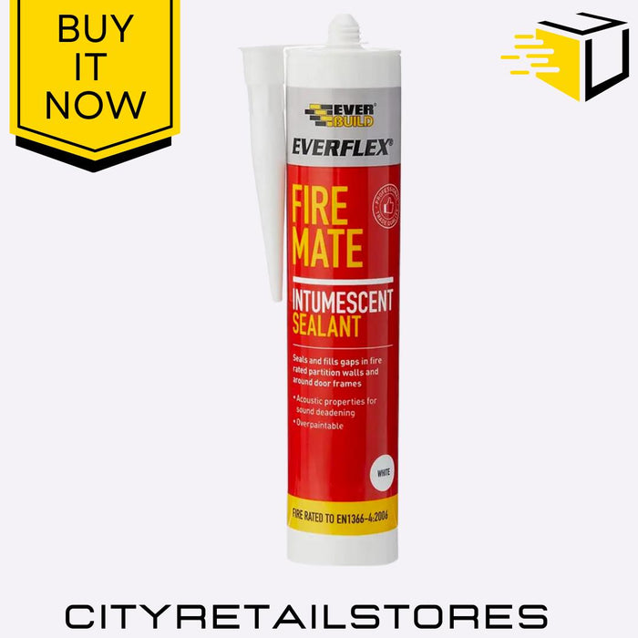 Everbuild Everflex Fire Mate Sealant High Temp Resistant Fireproof 295ml