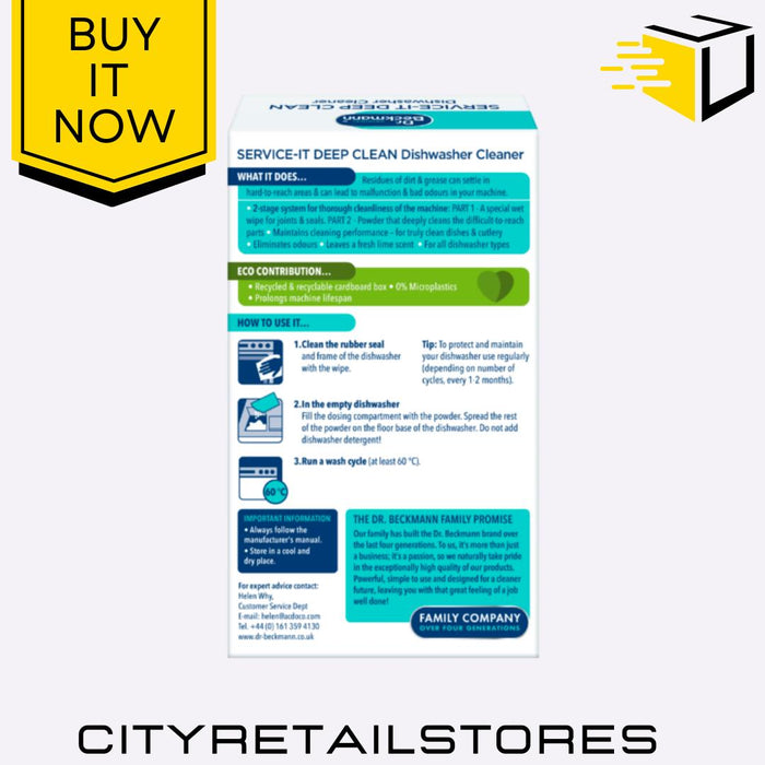 Washing Machine Service It Deep Clean Powder Removes Odour 250g Dr Beckmann