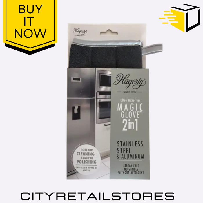 Hagerty Microfiber Gloves for Stainless Steel, Glass, Tiles & Ceramics Clean