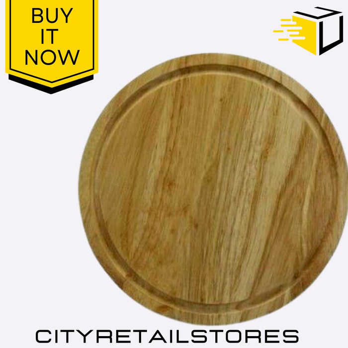 Apollo 25cm Hevea Wood Round Chopping Board Durable Cutting Board Kitchen