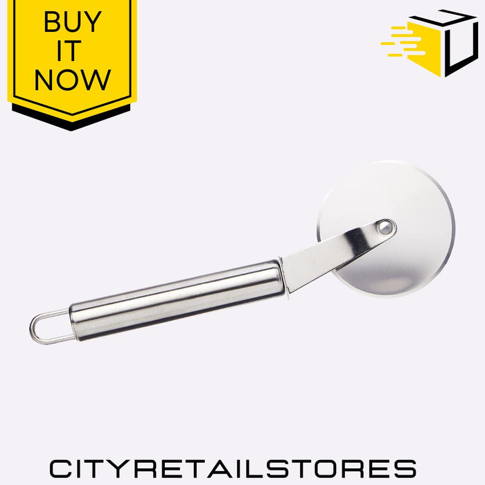 Chef Aid Pizza Trimmer Stainless Steel Ergonomic Handle for Easy Slices