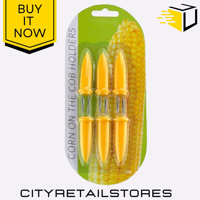 Apollo Corn on the Cob Holders Durable Stainless Steel BBQ Party Essential 6pk