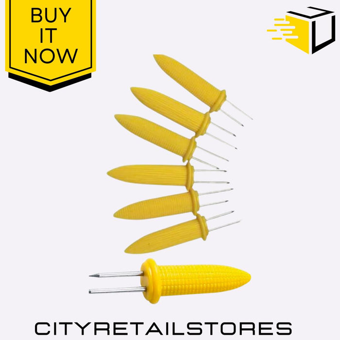 Apollo Corn on the Cob Holders Durable Stainless Steel BBQ Party Essential 6pk