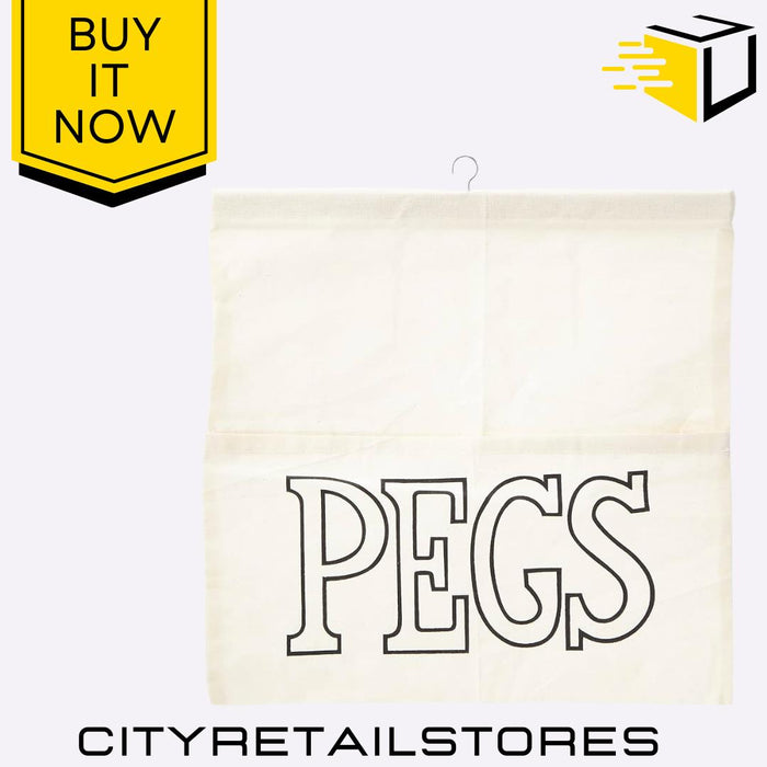 Chef Aid Cotton Peg Bag Durable & Practical Clothesline Holder for Laundr