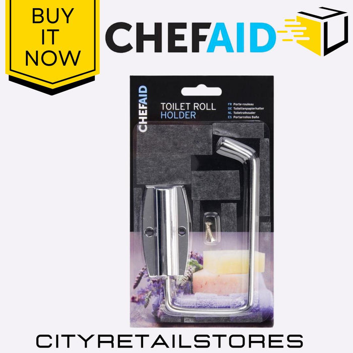 Chef Aid Die Cast Metal Toilet Roll Holder Durable, Stylish Bathroom Fixture
