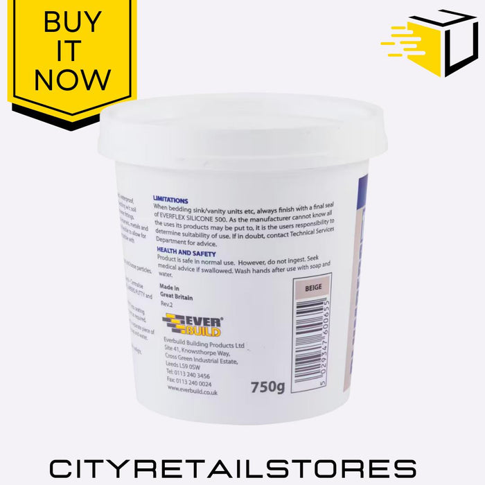 P13 Plumbers Putty Waterproof, Strong Sealant for Pipes & Drain 750g Everbuild