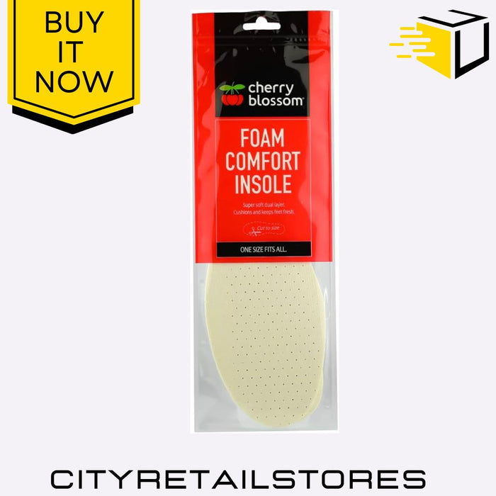 Insole Range Leather, Memory Foam, Odour Control, Thermal, Foam Cherry Blossom
