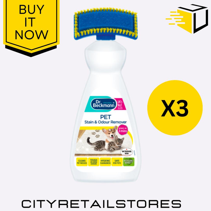 Dr Beckmann Carpet Pet Stain & Odour Remover Fast-Acting Cleaning Solution 650ml