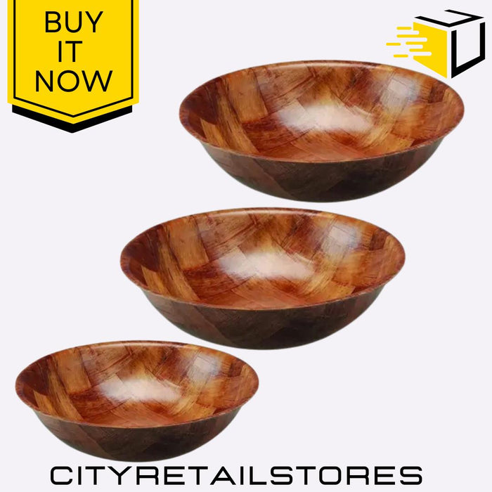 Apollo Woven Wood Bowl Stylish Decorative Wooden Bowls for Home 15cm/20cm/25cm