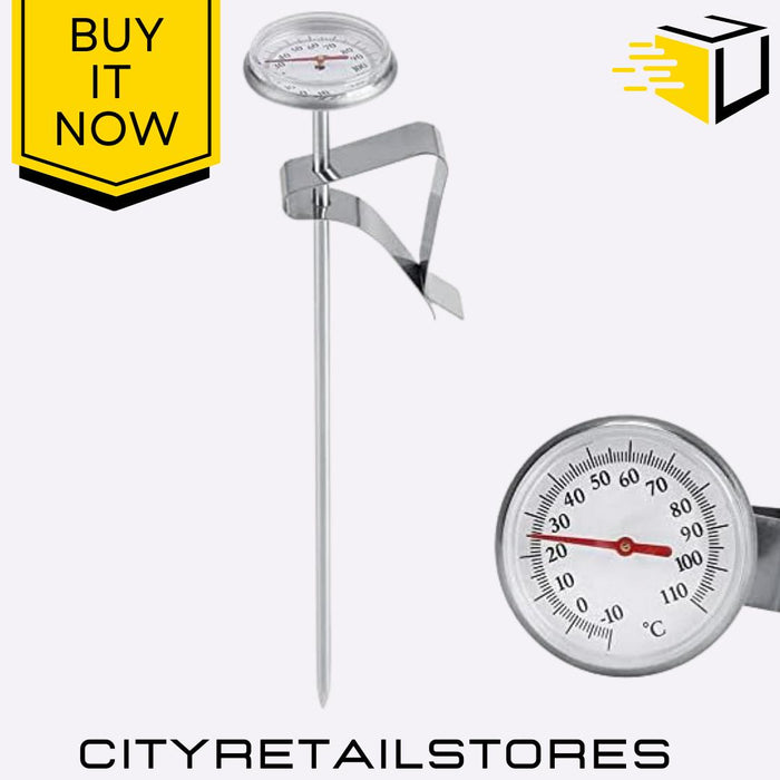 Apollo Milk Frothing Thermometer with Stainless Steel Clip Barista Coffee Tool