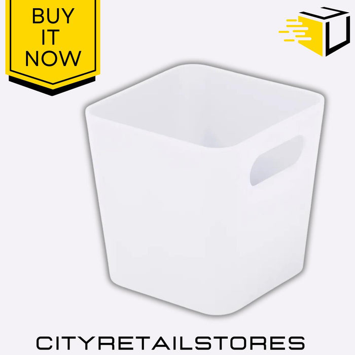 Wham Studio Basket 1.01L Square Ice White Stylish Storage Solution for Home