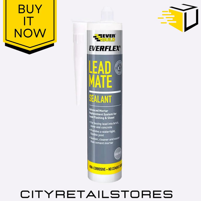 Everbuild Everflex Lead Mate Sealant High Strength Weatherproof Grey 295ml