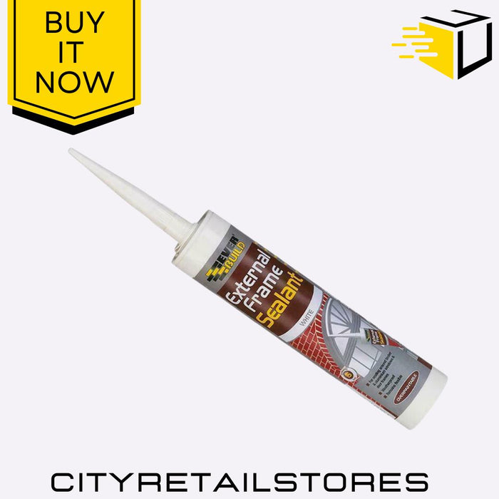 Everbuild External Frame Sealant White Flexible Weatherproof Sealant 290ml