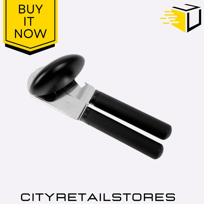 Chef Aid Can Opener Black Premium Stainless Steel Manual Ergonomic