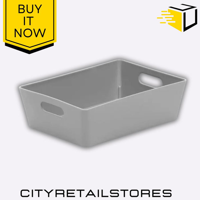 Wham Studio Basket 3.01 Rectangular Cool Grey Storage Box Durable & Stylish
