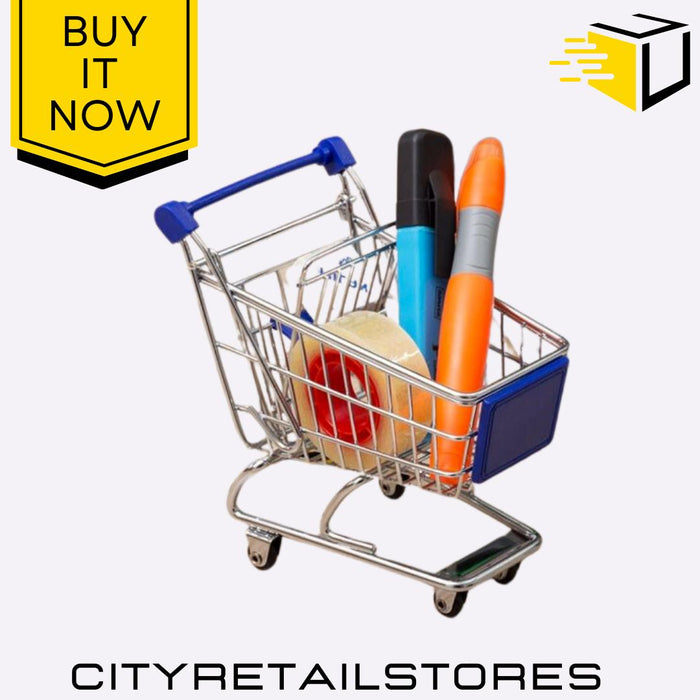 Apollo 14cm Mini Metal Trolley Assorted Colours Toy Storage Decor (Random Sent)