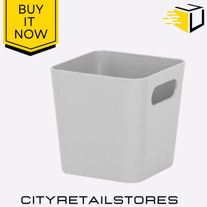Wham Studio Basket 1.01L Square Cool Grey Stylish Storage Solution for Home