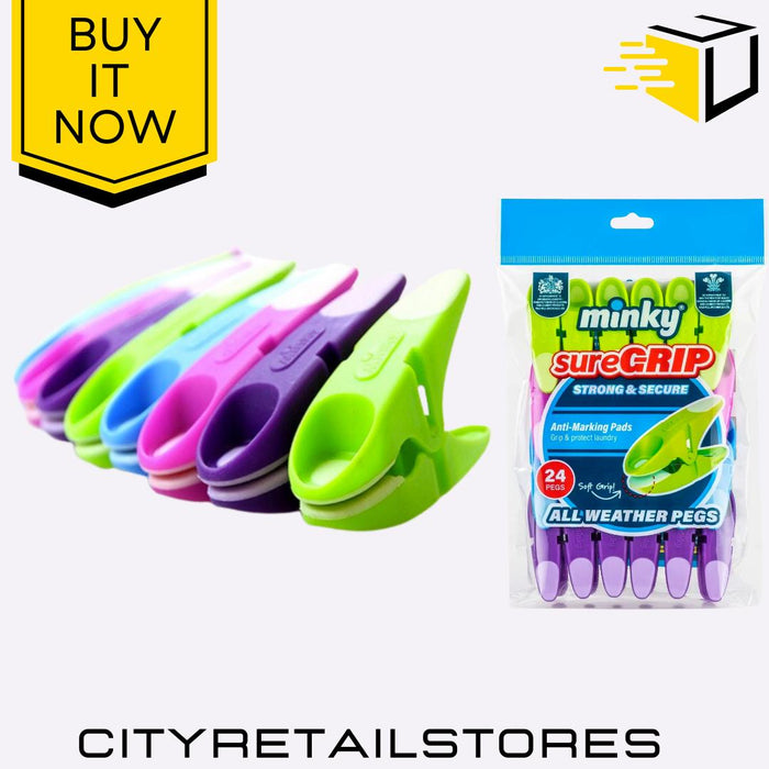 Minky Sure Grip Pegs Grip Pegs Heavy Clothes Clips Pegs Clips Washing E5