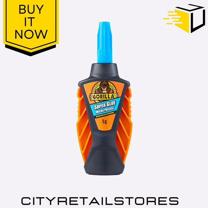 Gorilla Glue Super Glue Micro Precise Translucent Instant Bond Fast Strong 5g