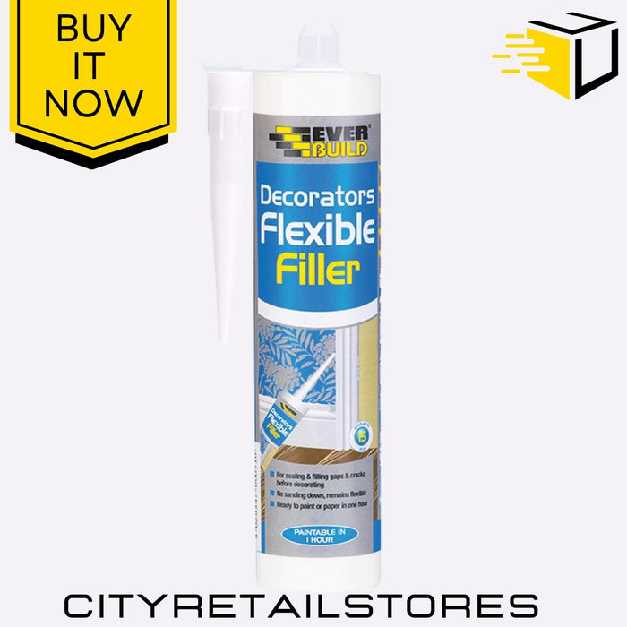 Flexible Decorators Filler White Crack Resistant Paintable Seal 290ml Everbuild