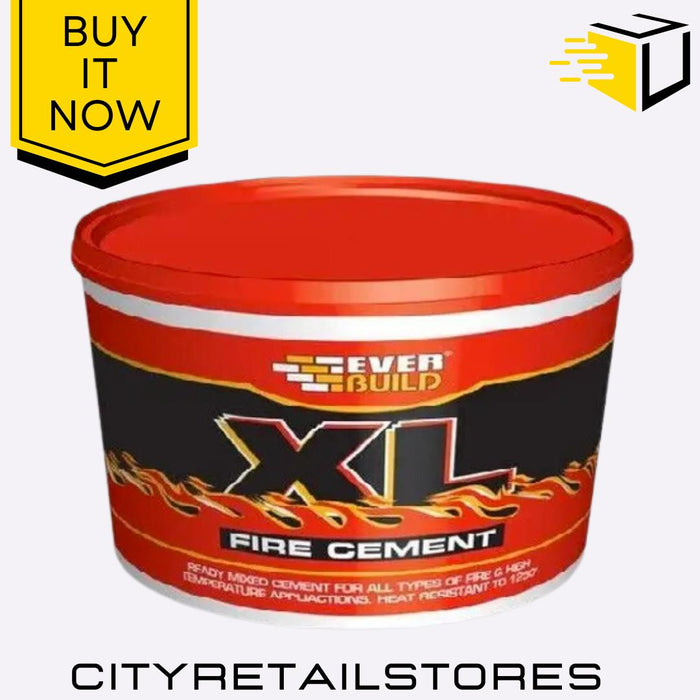 Ready Mixed XL Fire Cement High Temp Heatproof Sealant 1kg/500g Everbuild